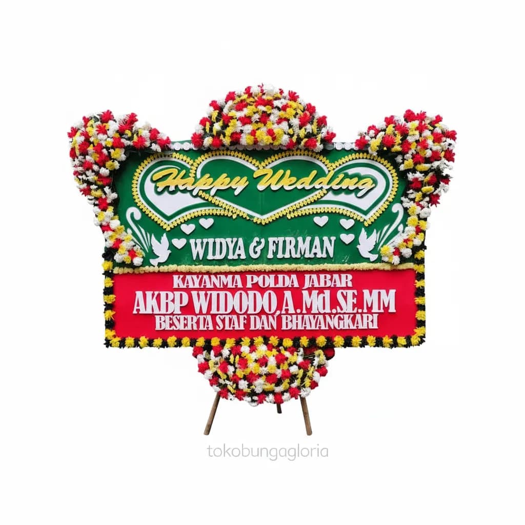 Bunga Papan Happy Wedding 17