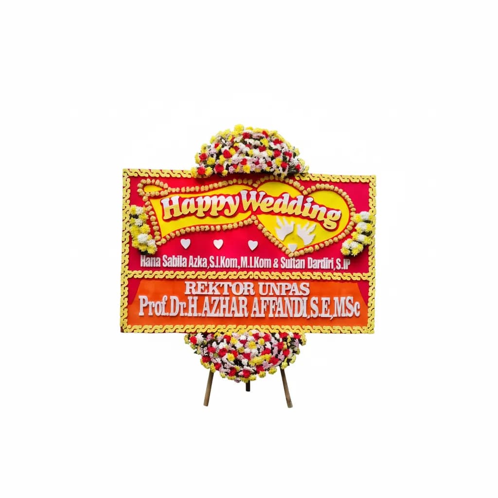 Bunga Papan Happy Wedding 18
